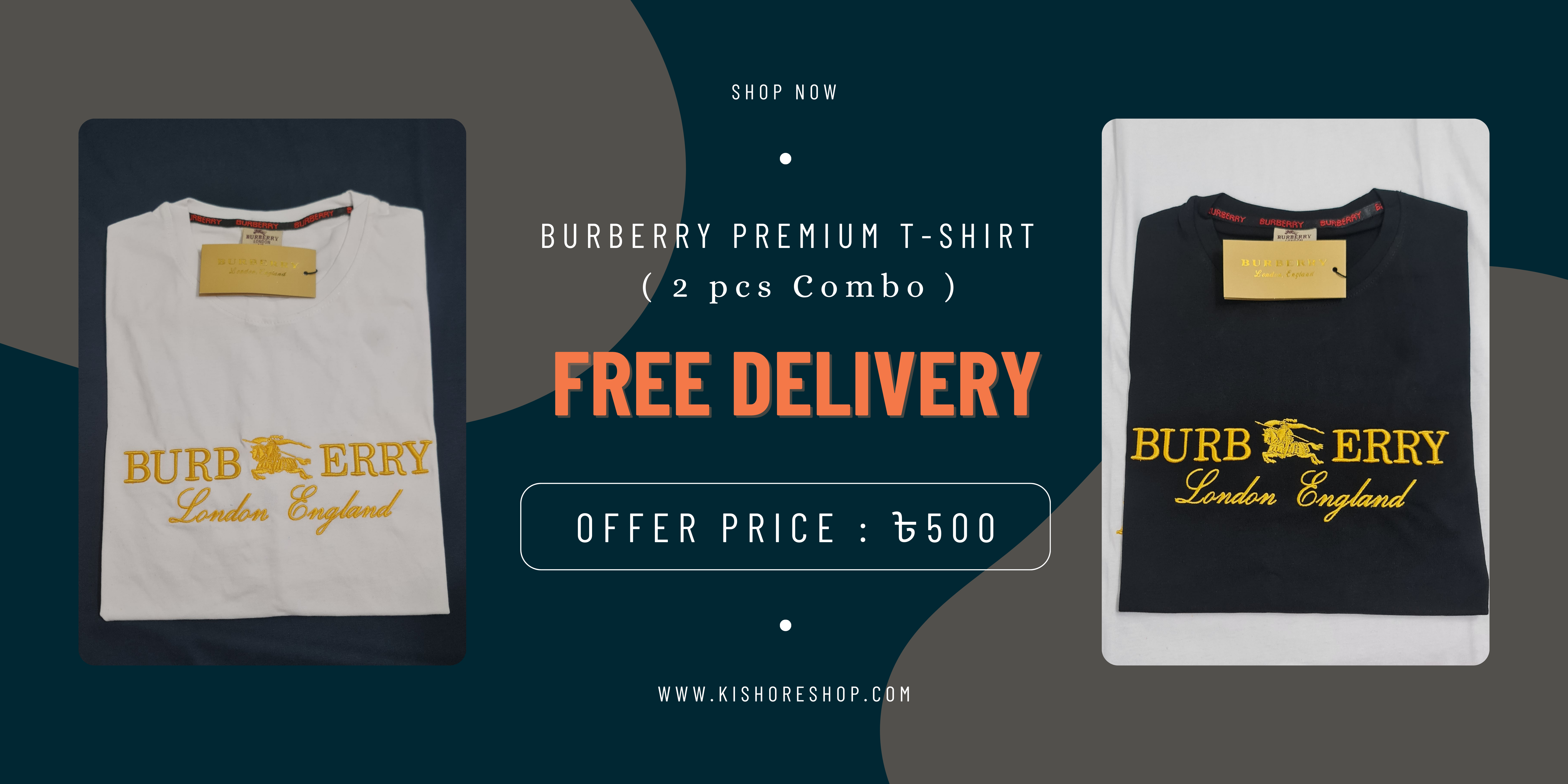 Burberry Premium 2 pcs Combo T-Shirts